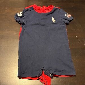 Ralph Lauren Red and Navy Baby Outfit